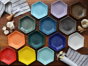 The Grate Plate Ceramic Grater (Includes Garlic Peeler & Brush)